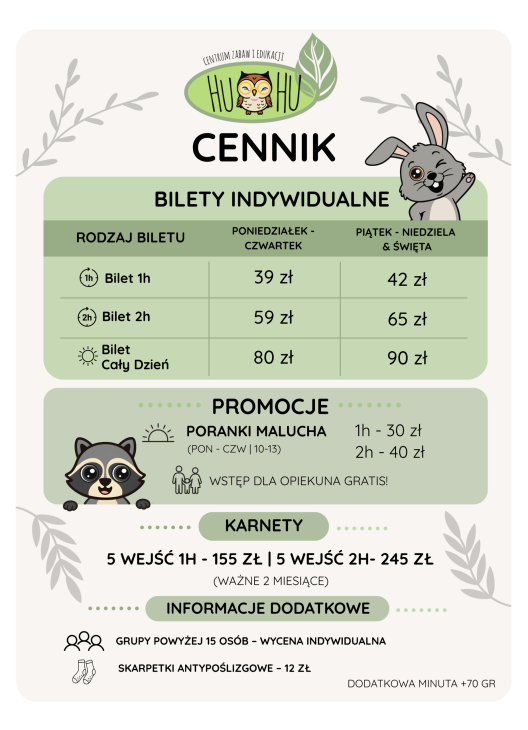 Cennik HuHu-3